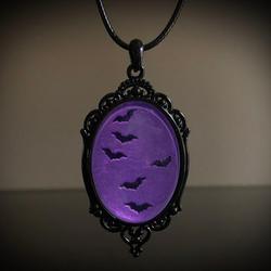 Wholesale Vintage Gothic style bat castle crow cross blood black cat church cemetery vampire vintage necklace